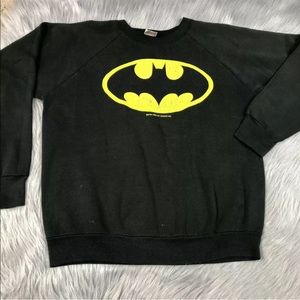 Vintage 1988 DC Comics Black Yellow Batman Crewneck Sweater